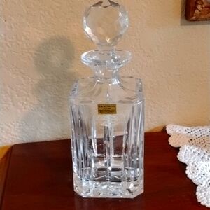 Vintage Never Used Samabor Royal Gallery Lead  Crystal Decanter
